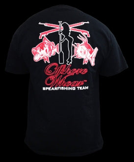 Mens Spearfishing Team T-Shirt Black - offshorewhoar