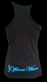 Womens Free Diver Tank Top Black - offshorewhoar