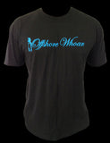 Blue Logo Tee Black - offshorewhoar