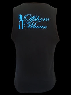 Blue Logo Tank Top Black - offshorewhoar