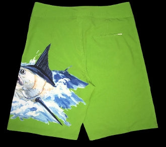 Board Shorts Green Marlin - offshorewhoar