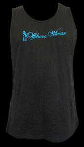 Blue Logo Tank Top Black - offshorewhoar