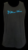 Blue Logo Tank Top Black - offshorewhoar