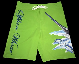 Board Shorts Green Marlin - offshorewhoar