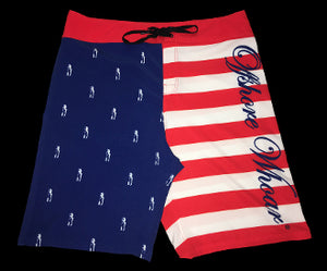 Board Shorts American Flag - offshorewhoar