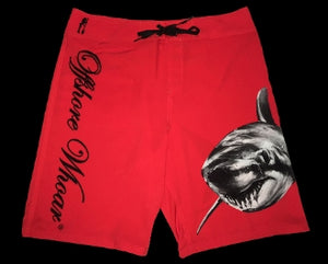 Board Shorts Shark Red - offshorewhoar