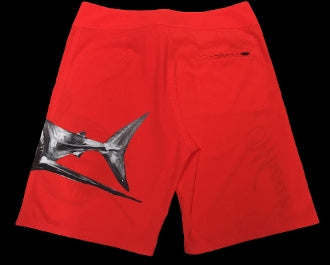 Board Shorts Shark Red - offshorewhoar